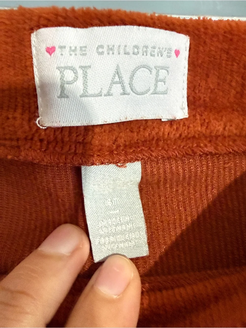 The Children's Place Rust Orange Corduroy Flare Sweatpants